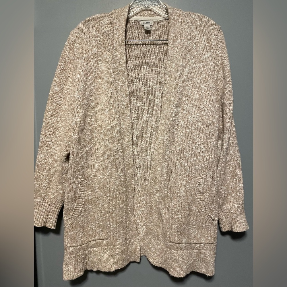 L.L. Bean Women's Cardigan in Beige